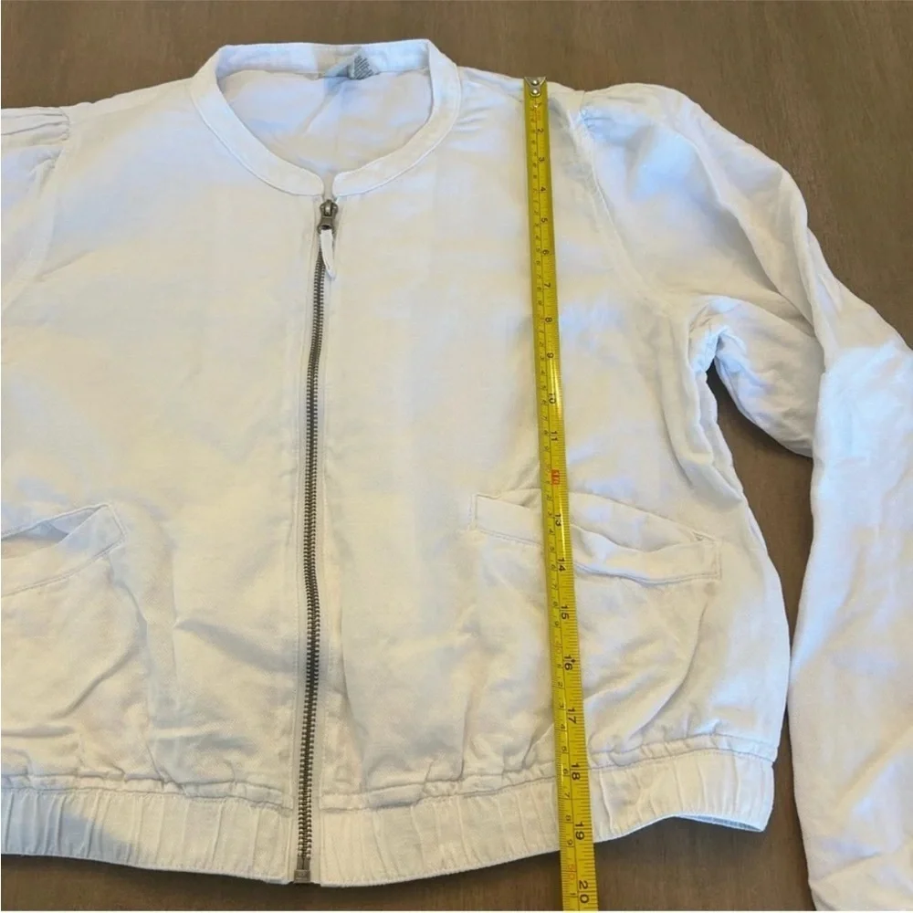 ⛱️🔥Joie - White Linen Lyocel Bomber Jacket - L